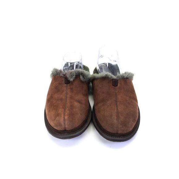 UGG Australia Mens Sheepskin Suede Slide On Hyde Slipper Shoes Brown Size 10 - Picture 2 of 10
